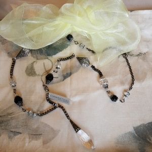 Sale: Long Neck, GEMS, Hematite Box Chain